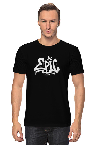 Заказать мужскую футболку в Москве. Футболка классическая "EPIC" от cooldesign  - готовые дизайны и нанесение принтов.
