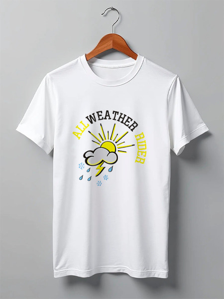 Заказать мужскую футболку в Москве. Футболка классическая Allweather Rider от white_irbis - готовые дизайны и нанесение принтов.
