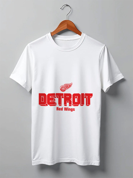 Заказать мужскую футболку в Москве. Футболка классическая Detroit Red Wings от kspsshop - готовые дизайны и нанесение принтов.