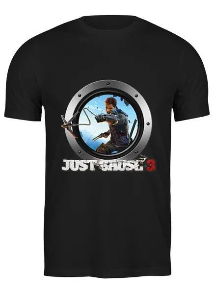 Заказать мужскую футболку в Москве. Футболка классическая Just Cause от THE_NISE  - готовые дизайны и нанесение принтов.