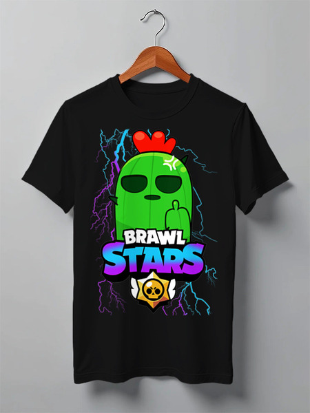 Заказать мужскую футболку в Москве. Футболка классическая Brawl Stars  от weeert - готовые дизайны и нанесение принтов.