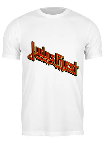 Заказать мужскую футболку в Москве. Футболка классическая Judas Priest от Fedor - готовые дизайны и нанесение принтов.