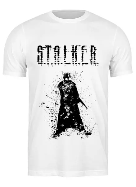 Заказать мужскую футболку в Москве. Футболка классическая S.T.A.L.K.E.R. от game-fan - готовые дизайны и нанесение принтов.