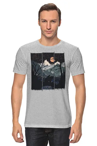 Заказать мужскую футболку в Москве. Футболка классическая Three от oneredfoxstore@gmail.com - готовые дизайны и нанесение принтов.
