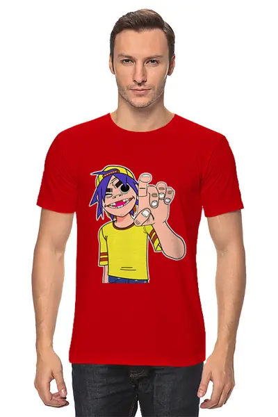 Заказать мужскую футболку в Москве. Футболка классическая Gorillaz от T-shirt print  - готовые дизайны и нанесение принтов.