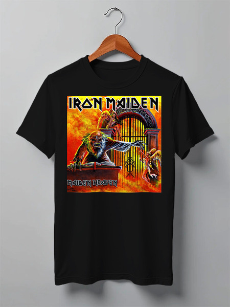 Заказать мужскую футболку в Москве. Футболка классическая Iron Maiden Band от Leichenwagen - готовые дизайны и нанесение принтов.
