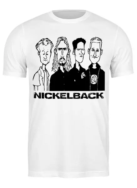 Заказать мужскую футболку в Москве. Футболка классическая Nickelback  от balden - готовые дизайны и нанесение принтов.