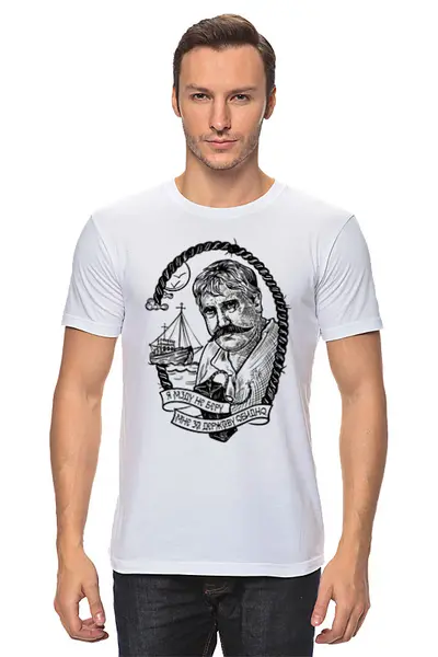 Заказать мужскую футболку в Москве. Футболка классическая Верещагин от T-shirt print  - готовые дизайны и нанесение принтов.