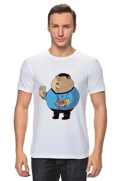 Заказать мужскую футболку в Москве. Футболка классическая Fat Spock от priceless - готовые дизайны и нанесение принтов.