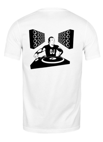 Заказать мужскую футболку в Москве. Футболка классическая для EDM музыкантов и слушателей от sidbase - готовые дизайны и нанесение принтов.