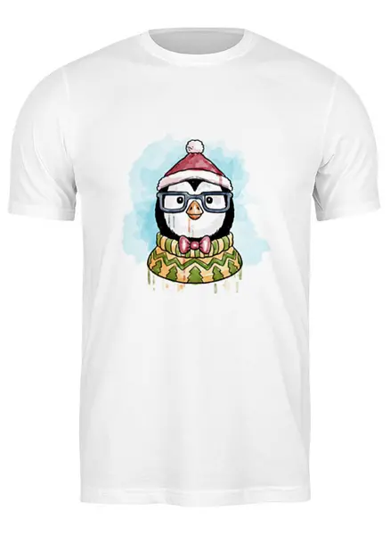 Заказать мужскую футболку в Москве. Футболка классическая Счастливый пингвиненок от Raven - готовые дизайны и нанесение принтов.