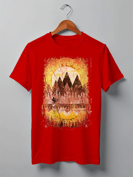 Заказать мужскую футболку в Москве. Футболка классическая Vintage Trails от oneredfoxstore@gmail.com - готовые дизайны и нанесение принтов.