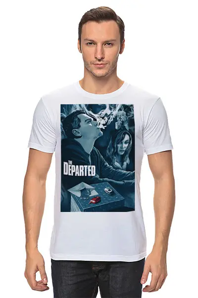Заказать мужскую футболку в Москве. Футболка классическая Отступники / The Departed от kino.printio.ru - готовые дизайны и нанесение принтов.
