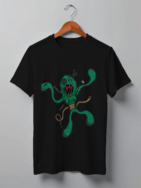 Заказать мужскую футболку в Москве. Футболка классическая Кукла вуду от denis01001 - готовые дизайны и нанесение принтов.