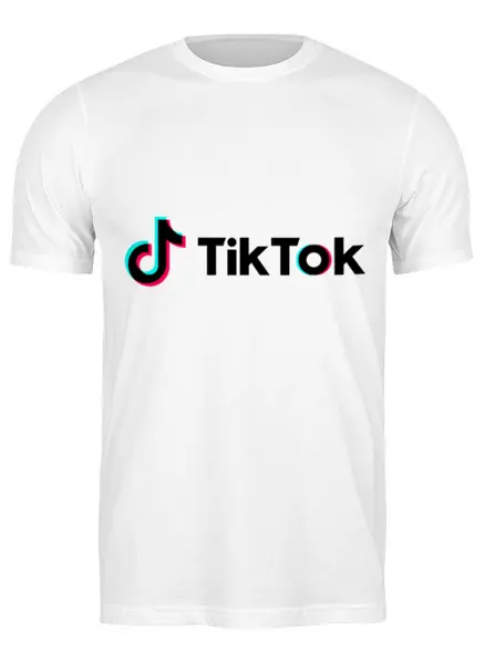 Заказать мужскую футболку в Москве. Футболка классическая TikTok  от DESIGNER   - готовые дизайны и нанесение принтов.