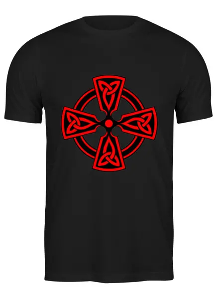 Заказать мужскую футболку в Москве. Футболка классическая Кельтский крест от trend - готовые дизайны и нанесение принтов.