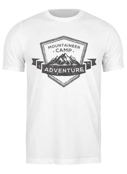 Заказать мужскую футболку в Москве. Футболка классическая Mountains от oneredfoxstore@gmail.com - готовые дизайны и нанесение принтов.