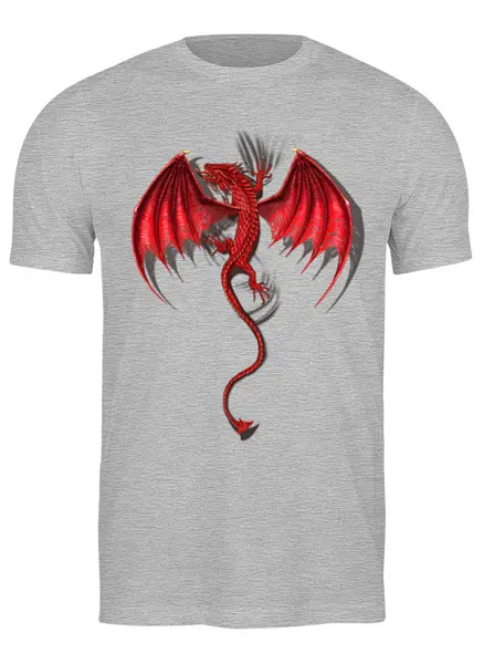 Заказать мужскую футболку в Москве. Футболка классическая Красный Дракон от printik - готовые дизайны и нанесение принтов.