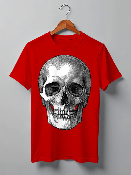 Заказать мужскую футболку в Москве. Футболка классическая SKULL (dollar) от balden - готовые дизайны и нанесение принтов.