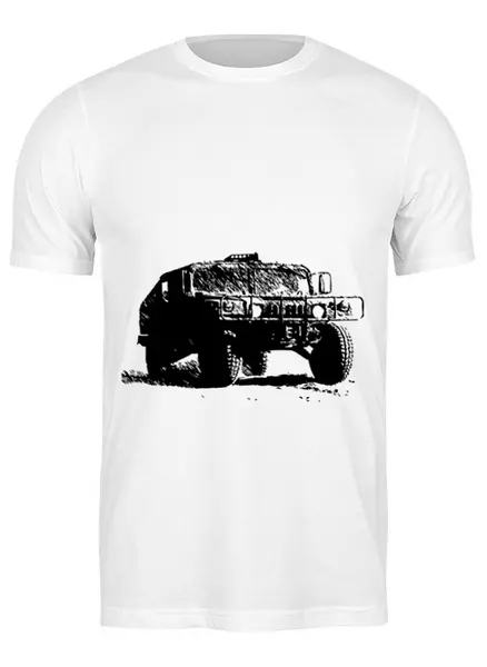 Заказать мужскую футболку в Москве. Футболка классическая Hummer от Илья Щеблецов - готовые дизайны и нанесение принтов.
