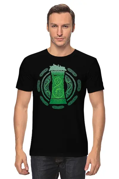 Заказать мужскую футболку в Москве. Футболка классическая Зелёный Эль от printik - готовые дизайны и нанесение принтов.