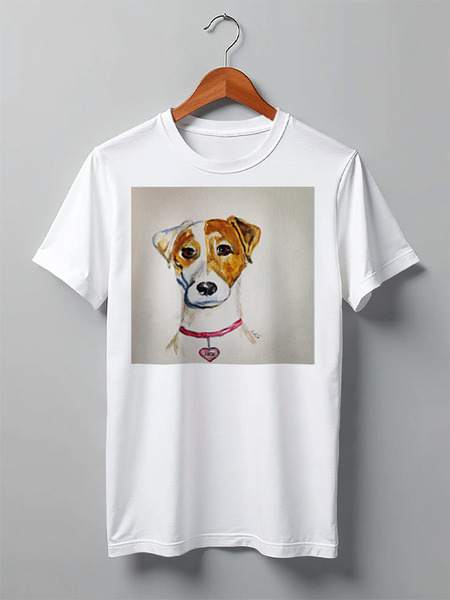 Заказать мужскую футболку в Москве. Футболка классическая Jack russell от artmasterskaya - готовые дизайны и нанесение принтов.