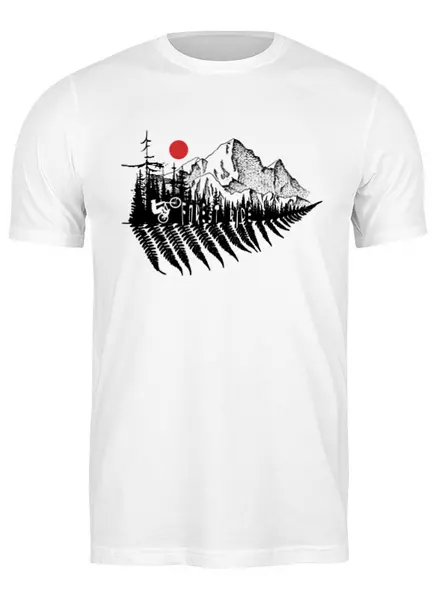 Заказать мужскую футболку в Москве. Футболка классическая MTB Ride от oneredfoxstore@gmail.com - готовые дизайны и нанесение принтов.