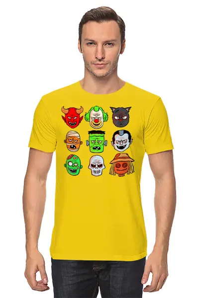 Заказать мужскую футболку в Москве. Футболка классическая Heroes Halloween от balden - готовые дизайны и нанесение принтов.