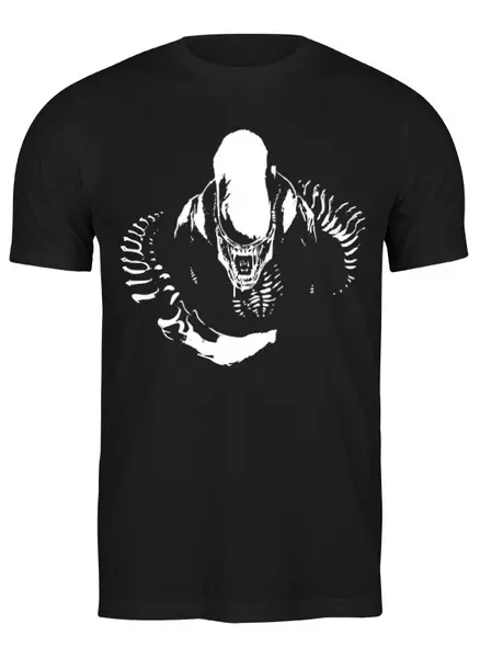 Заказать мужскую футболку в Москве. Футболка классическая Aliens от oneredfoxstore@gmail.com - готовые дизайны и нанесение принтов.