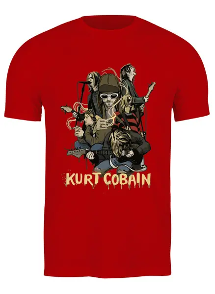 Заказать мужскую футболку в Москве. Футболка классическая KURT COBAIN  от T-shirt print  - готовые дизайны и нанесение принтов.