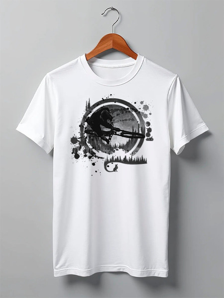 Заказать мужскую футболку в Москве. Футболка классическая MTB Ride от oneredfoxstore@gmail.com - готовые дизайны и нанесение принтов.