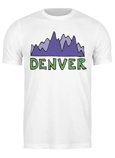 Заказать мужскую футболку в Москве. Футболка классическая Mountains от oneredfoxstore@gmail.com - готовые дизайны и нанесение принтов.