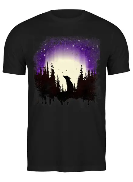 Заказать мужскую футболку в Москве. Футболка классическая Forest от oneredfoxstore@gmail.com - готовые дизайны и нанесение принтов.