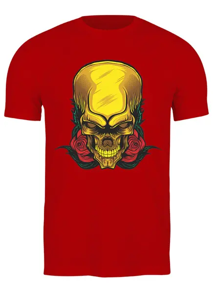 Заказать мужскую футболку в Москве. Футболка классическая Gold Skull от Jimmy Flash - готовые дизайны и нанесение принтов.