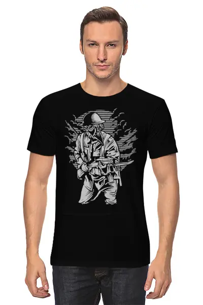 Заказать мужскую футболку в Москве. Футболка классическая Oldschool от oneredfoxstore@gmail.com - готовые дизайны и нанесение принтов.