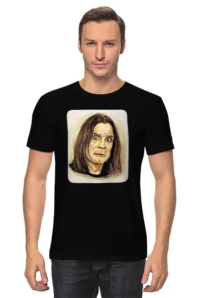 Заказать мужскую футболку в Москве. Футболка классическая Ozzy Osbourne от polinalinden - готовые дизайны и нанесение принтов.
