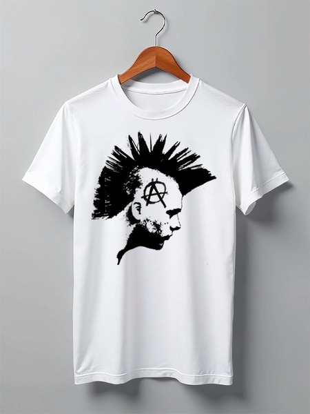 Заказать мужскую футболку в Москве. Футболка классическая Punks Not Dead от Leichenwagen - готовые дизайны и нанесение принтов.