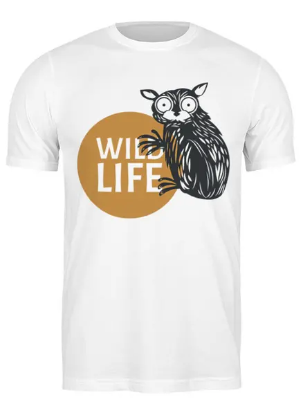 Заказать мужскую футболку в Москве. Футболка классическая Animals от oneredfoxstore@gmail.com - готовые дизайны и нанесение принтов.