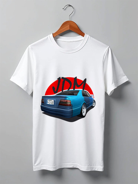 Заказать мужскую футболку в Москве. Футболка классическая Chaser JDM v1 от Артём Джейзетов - готовые дизайны и нанесение принтов.