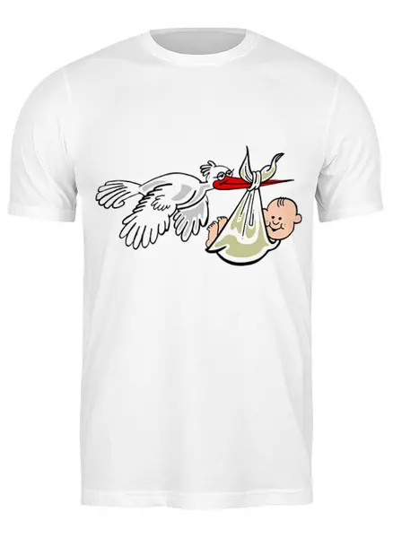 Заказать мужскую футболку в Москве. Футболка классическая Gift Stork от Leichenwagen - готовые дизайны и нанесение принтов.