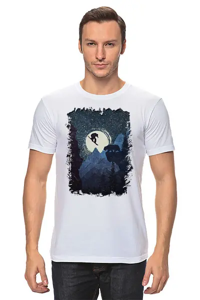 Заказать мужскую футболку в Москве. Футболка классическая Bear Drop от oneredfoxstore@gmail.com - готовые дизайны и нанесение принтов.