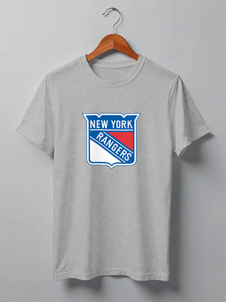 Заказать мужскую футболку в Москве. Футболка классическая New York Rangers / NHL USA от KinoArt - готовые дизайны и нанесение принтов.