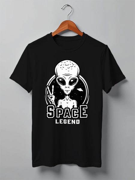 Заказать мужскую футболку в Москве. Футболка классическая Space Legend от The Spaceway  - готовые дизайны и нанесение принтов.