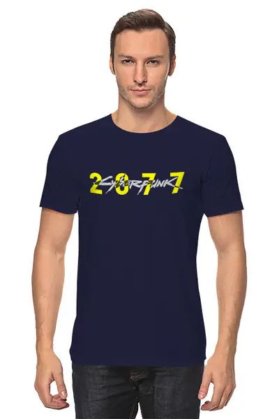 Заказать мужскую футболку в Москве. Футболка классическая CyberPunk•2077 от balden - готовые дизайны и нанесение принтов.