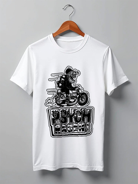Заказать мужскую футболку в Москве. Футболка классическая Fink Racer от direktar94 - готовые дизайны и нанесение принтов.