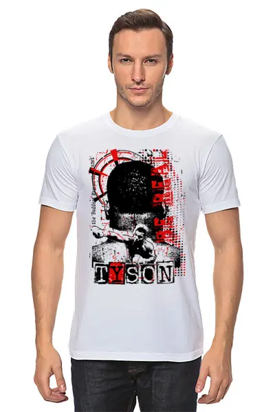 Заказать мужскую футболку в Москве. Футболка классическая King KO.Майк Тайсон. от 2510 - готовые дизайны и нанесение принтов.