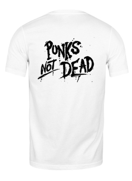 Заказать мужскую футболку в Москве. Футболка классическая Punks Not Dead от Leichenwagen - готовые дизайны и нанесение принтов.