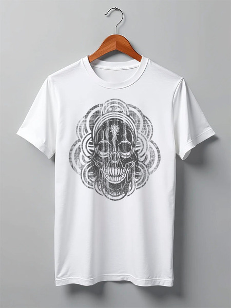 Заказать мужскую футболку в Москве. Футболка классическая Skulls от oneredfoxstore@gmail.com - готовые дизайны и нанесение принтов.
