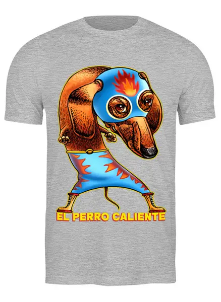 Заказать мужскую футболку в Москве. Футболка классическая Собака супергерой (1) от ПРИНТЫ ПЕЧАТЬ  - готовые дизайны и нанесение принтов.