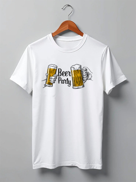 Заказать мужскую футболку в Москве. Футболка классическая ❖Beer Party❖ от balden - готовые дизайны и нанесение принтов.
